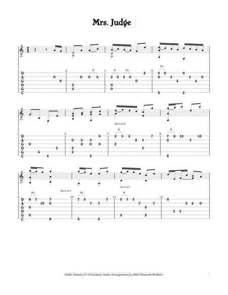 Mrs. Judge (For Fingerstyle Guitar Tuned CGDGAD)